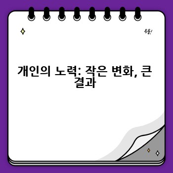 개인의 노력: 작은 변화, 큰 결과