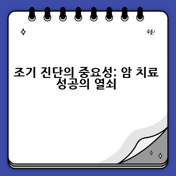 조기 진단의 중요성: 암 치료 성공의 열쇠