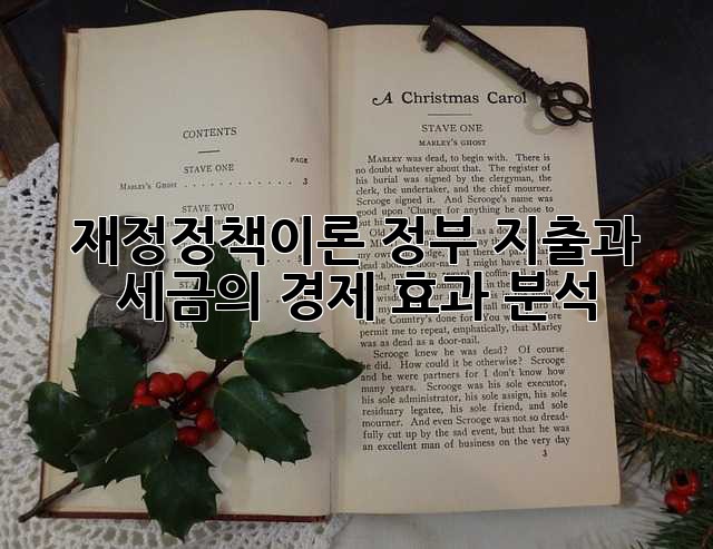 재정정책이론: 정부 지출과 세금의 경제 효과 분석