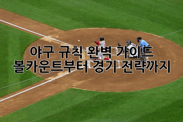 야구 규칙 완벽 가이드: 볼카운트부터 경기 전략까지!