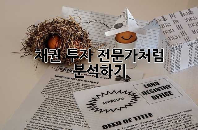 채권 투자, 전문가처럼 분석하기