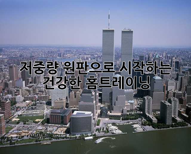 저중량 원판으로 시작하는 건강한 홈트레이닝