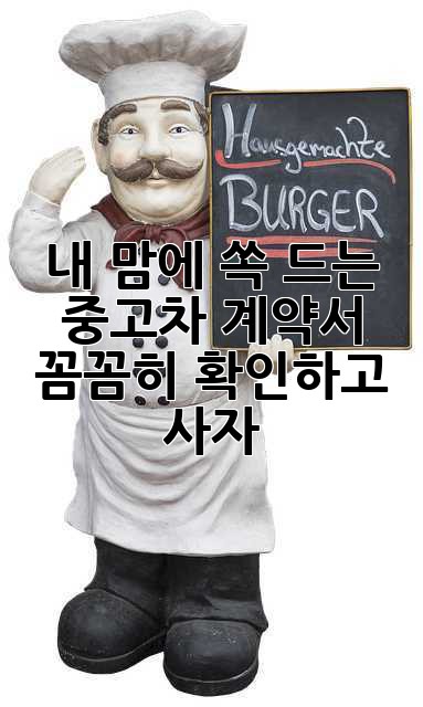 내 맘에 쏙 드는 중고차, 계약서 꼼꼼히 확인하고 사자!