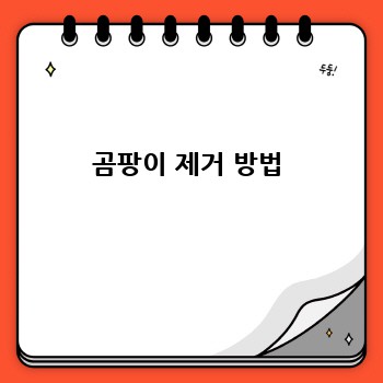 곰팡이 제거 방법